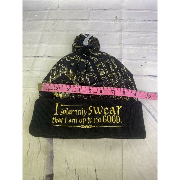 Harry Potter I Solemnly Swear That I Am Up To No Good Knit Pom Beanie Hat Cap main image 5